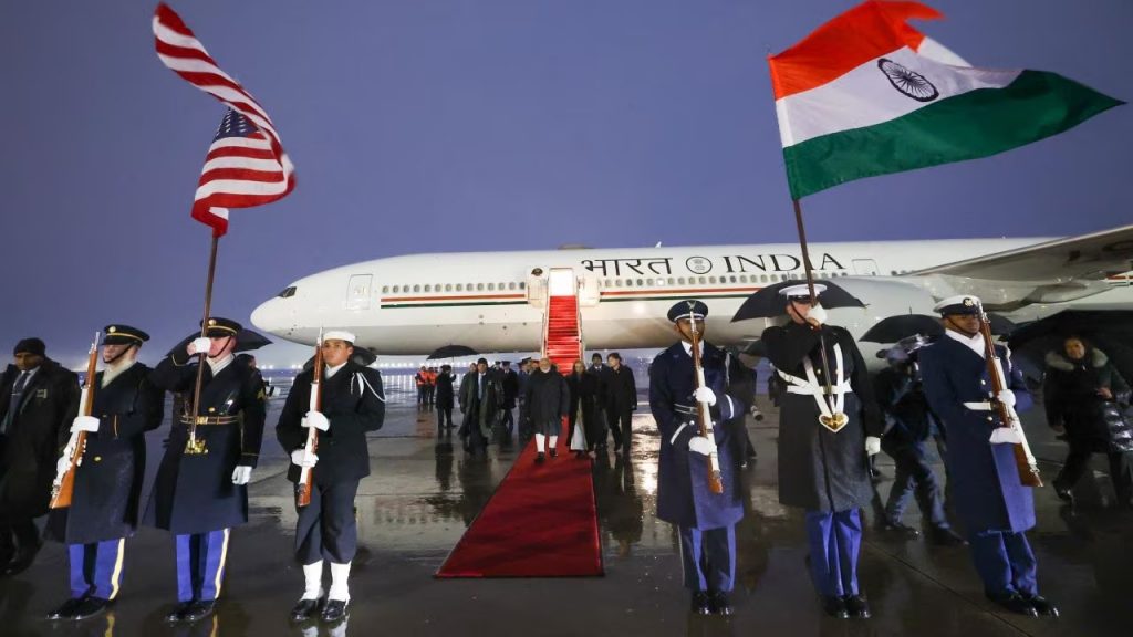 Modi lands in USA to meet Trump