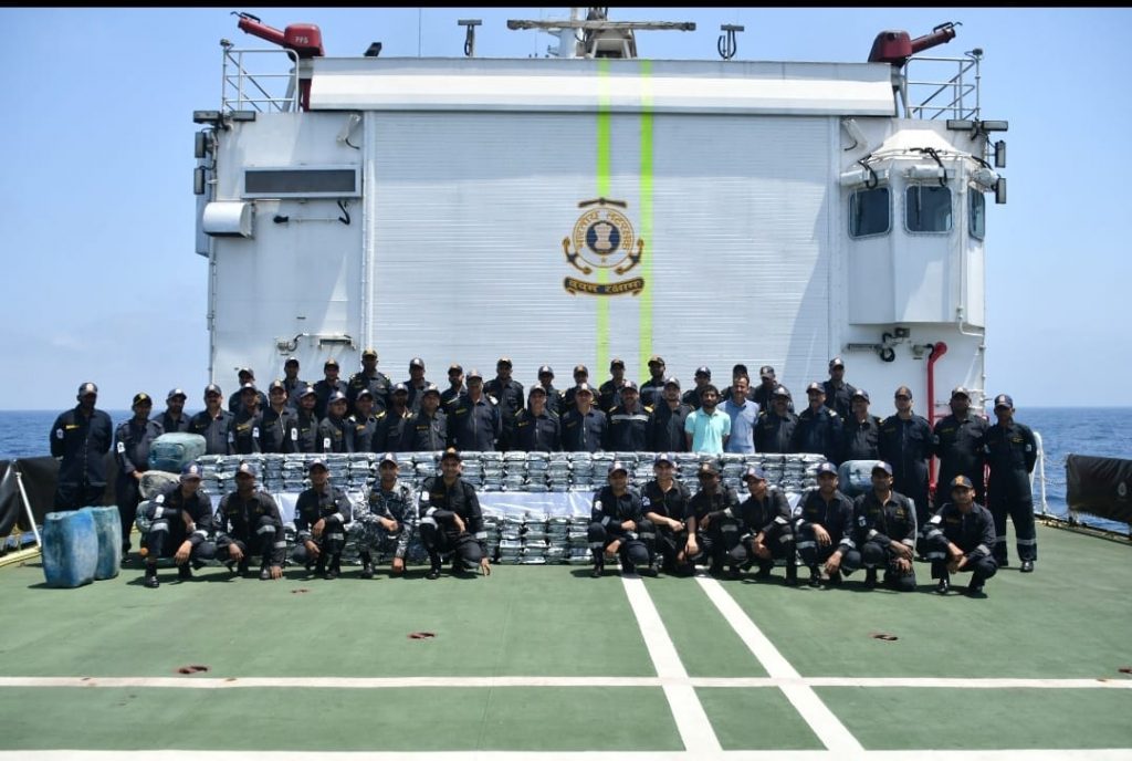Indian Coast Guard and Gujarat ATS intercept narcotics of worth approx. Rs 1,800 Cr