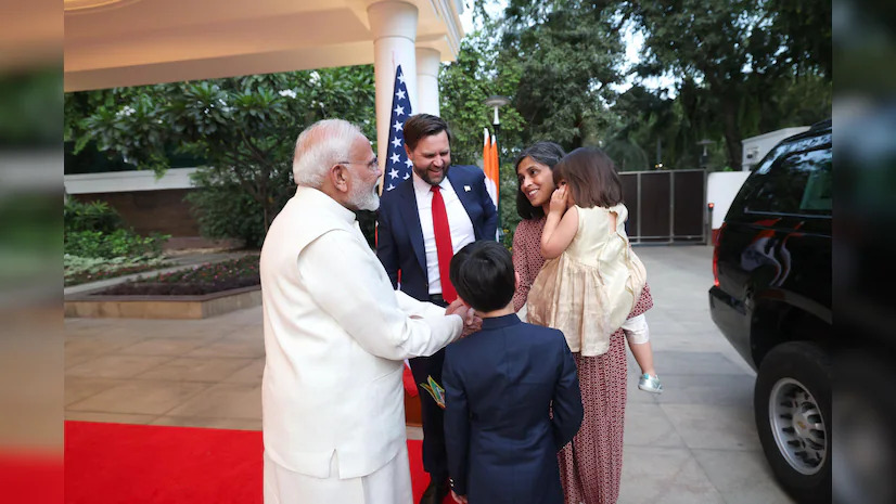 US VP J D Vance is in Delhi, meets Modi