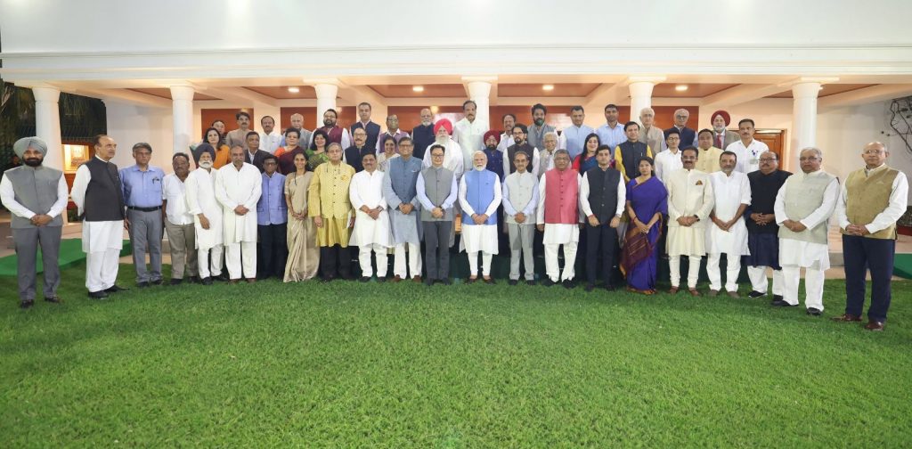 Modi meets members of all party delegations that visited 33 nations