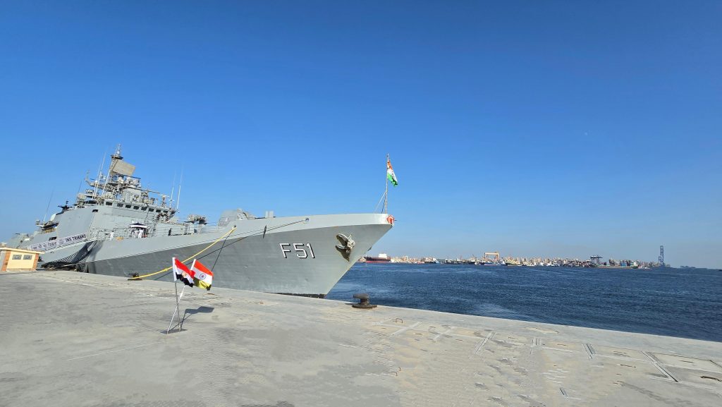INS Trikand has arrived at Alexandria, Egypt