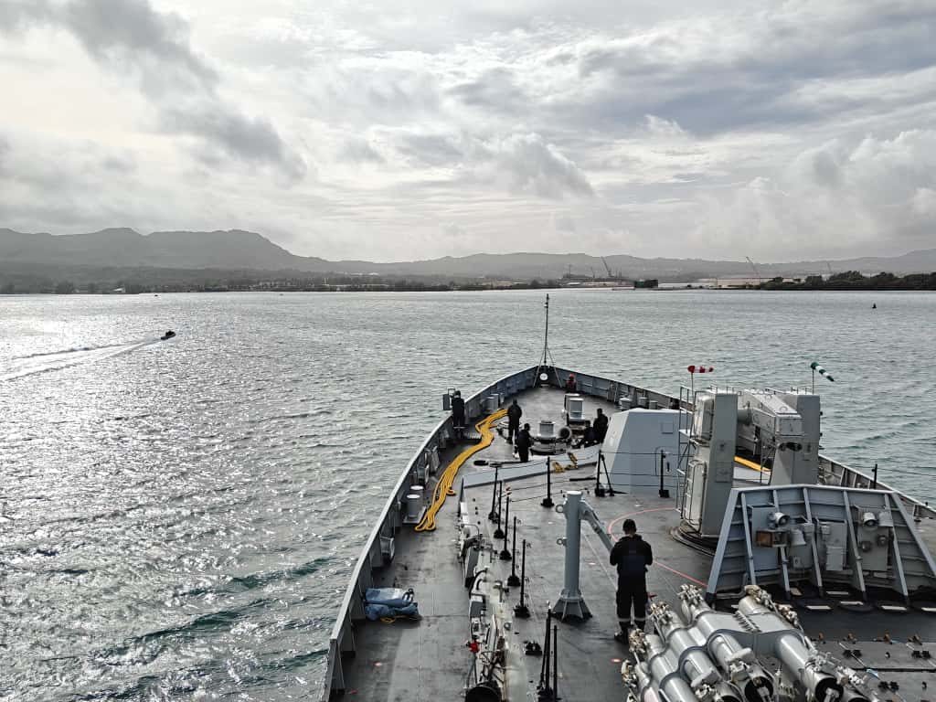 Stealth warship INS Sahyadri is in Exercise Malabar at Guam